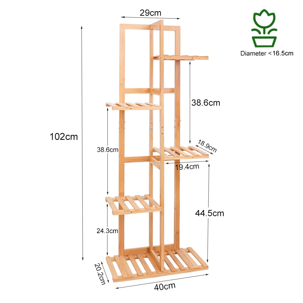 Flora Frame - Bamboo 5/6 Tier Plant Stand