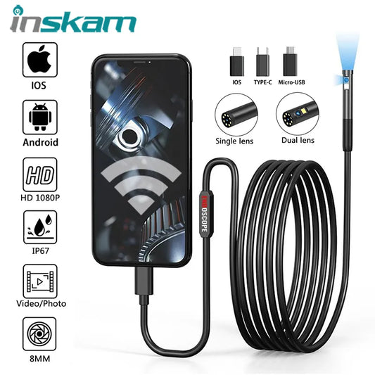 INSKAM Endoscope Inspection Camera 3 in 1