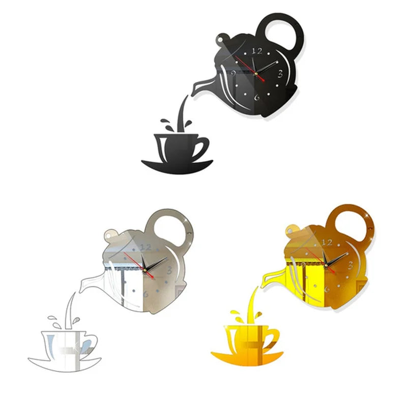 Tea Time (3D DIY Teapot Shape Wall Clock)