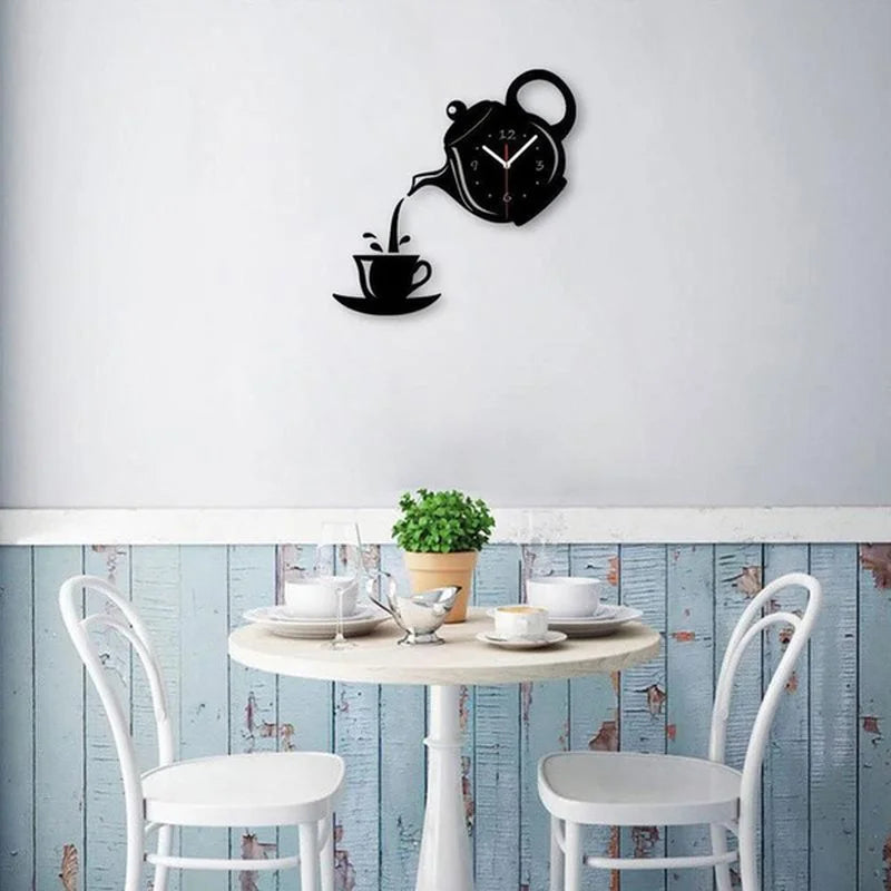 Tea Time (3D DIY Teapot Shape Wall Clock)